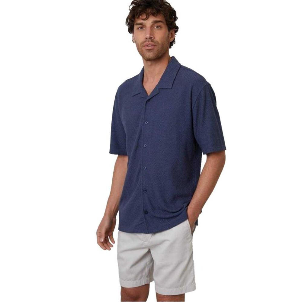 Threadbare Mens Selkirk Relaxed Fit Shirt / Denim
